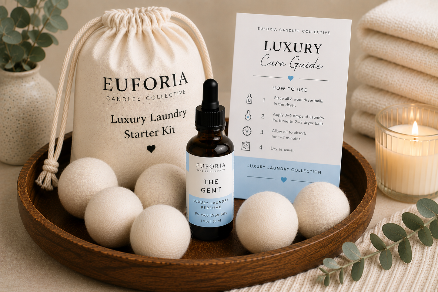 Luxury Laundry Starter Kit | Euforia Candles