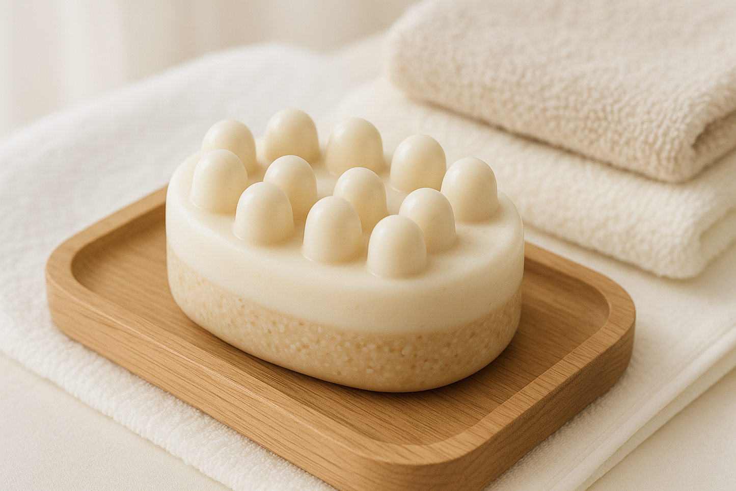 knob massage bar of soap