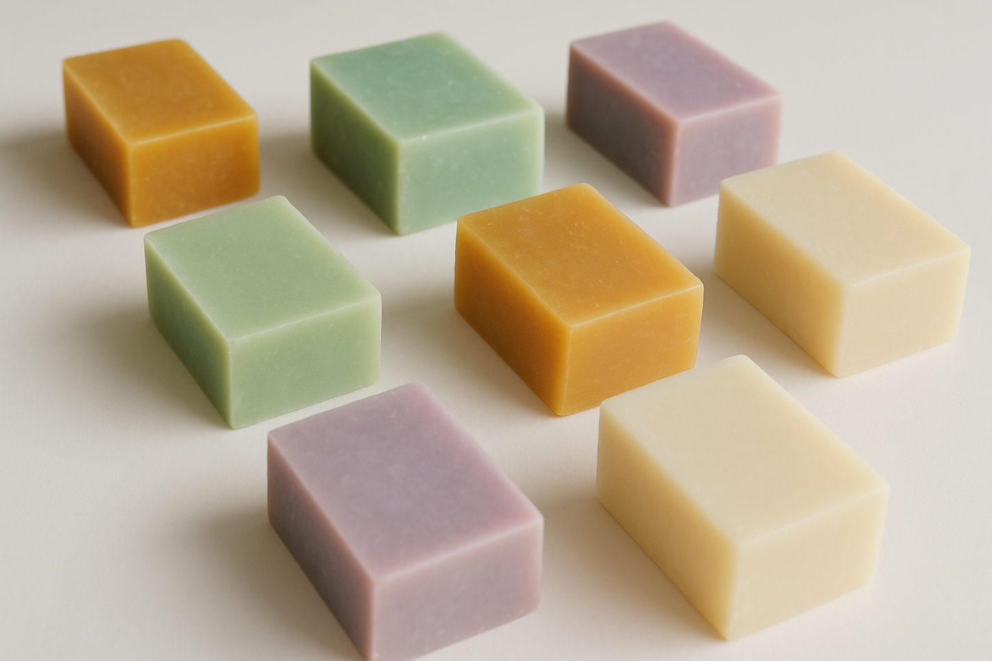 several bars of rectangle soap