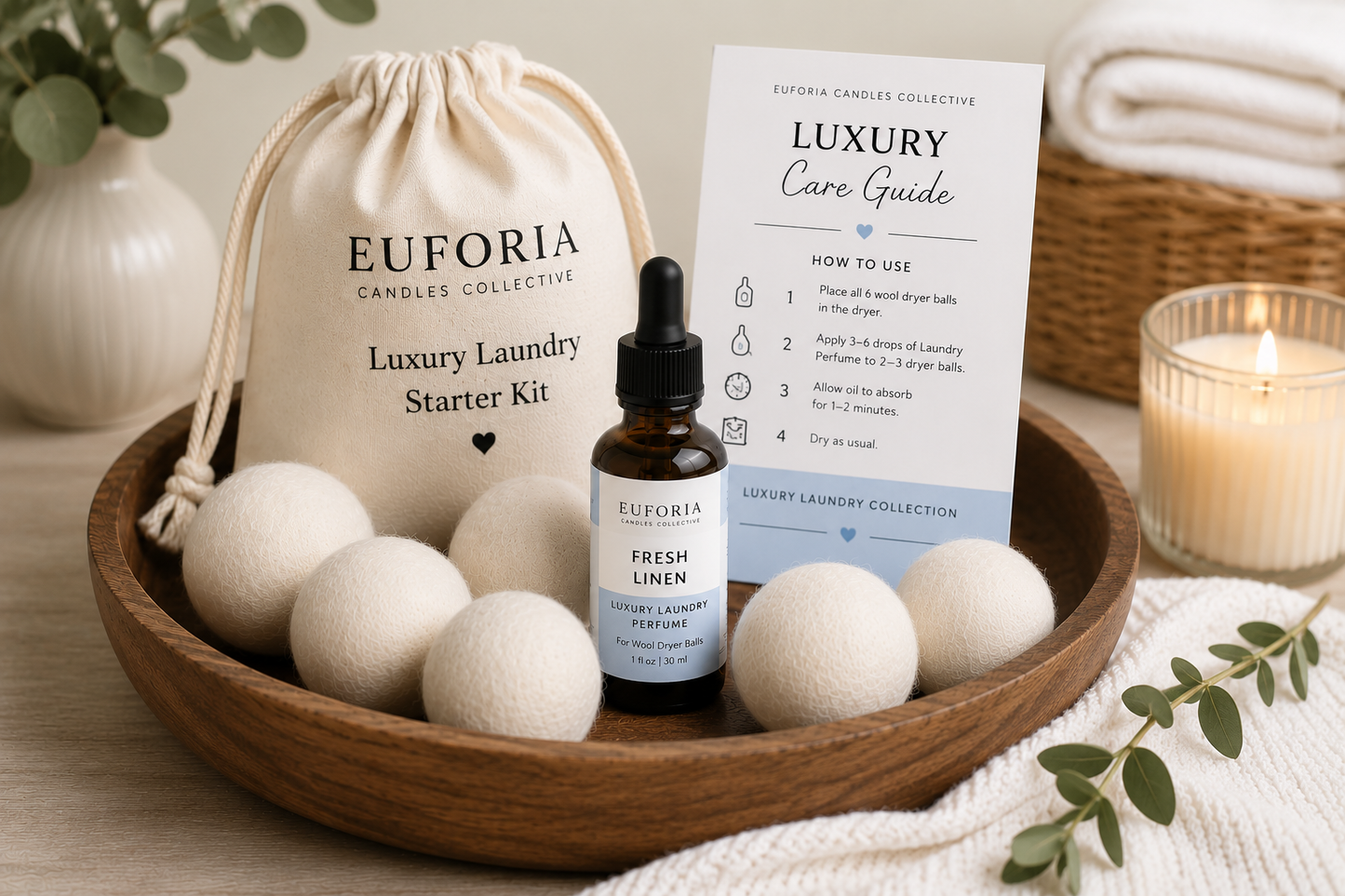 Luxury Laundry Starter Kit | Euforia Candles
