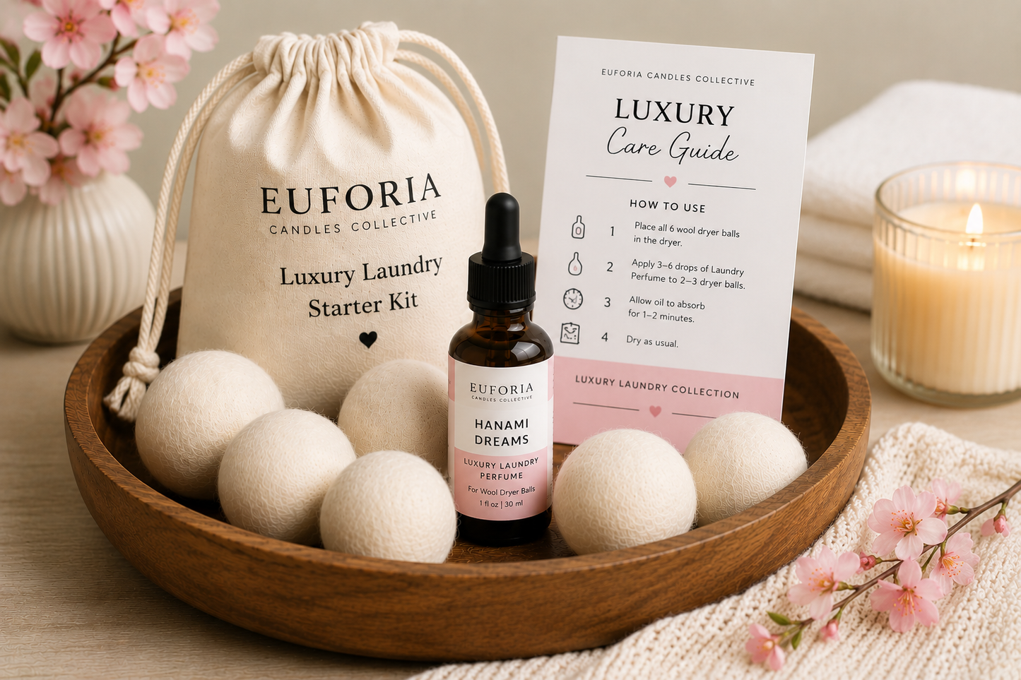 Luxury Laundry Starter Kit | Euforia Candles