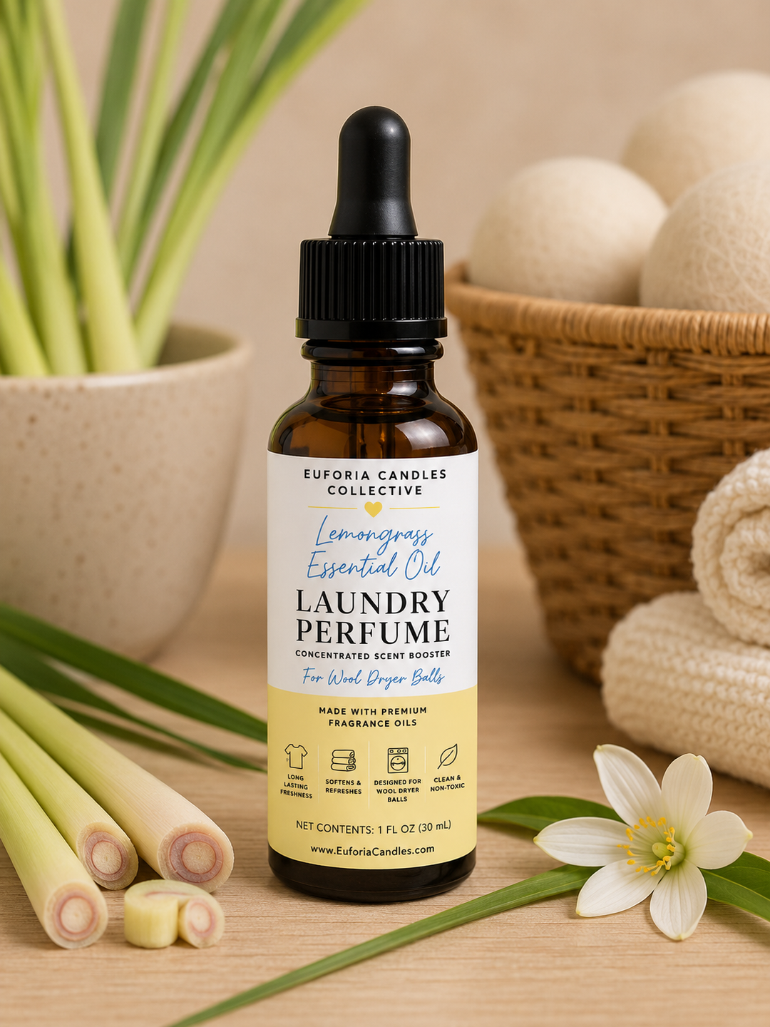 Luxury Laundry Perfume Duo (2 x 1 oz) | Euforia Candles