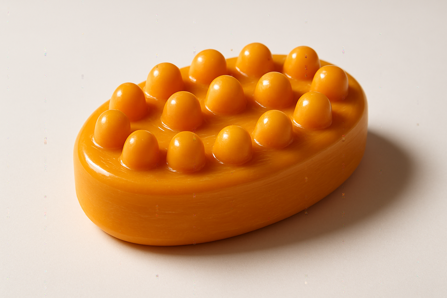 MAngo color oval knobby massage bar soap