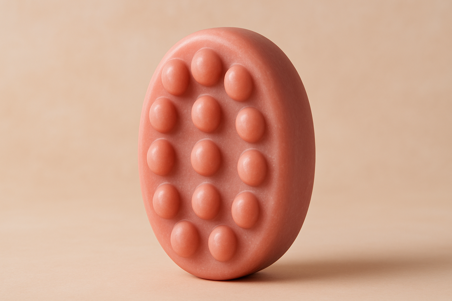 oval pink full massage bar of soap